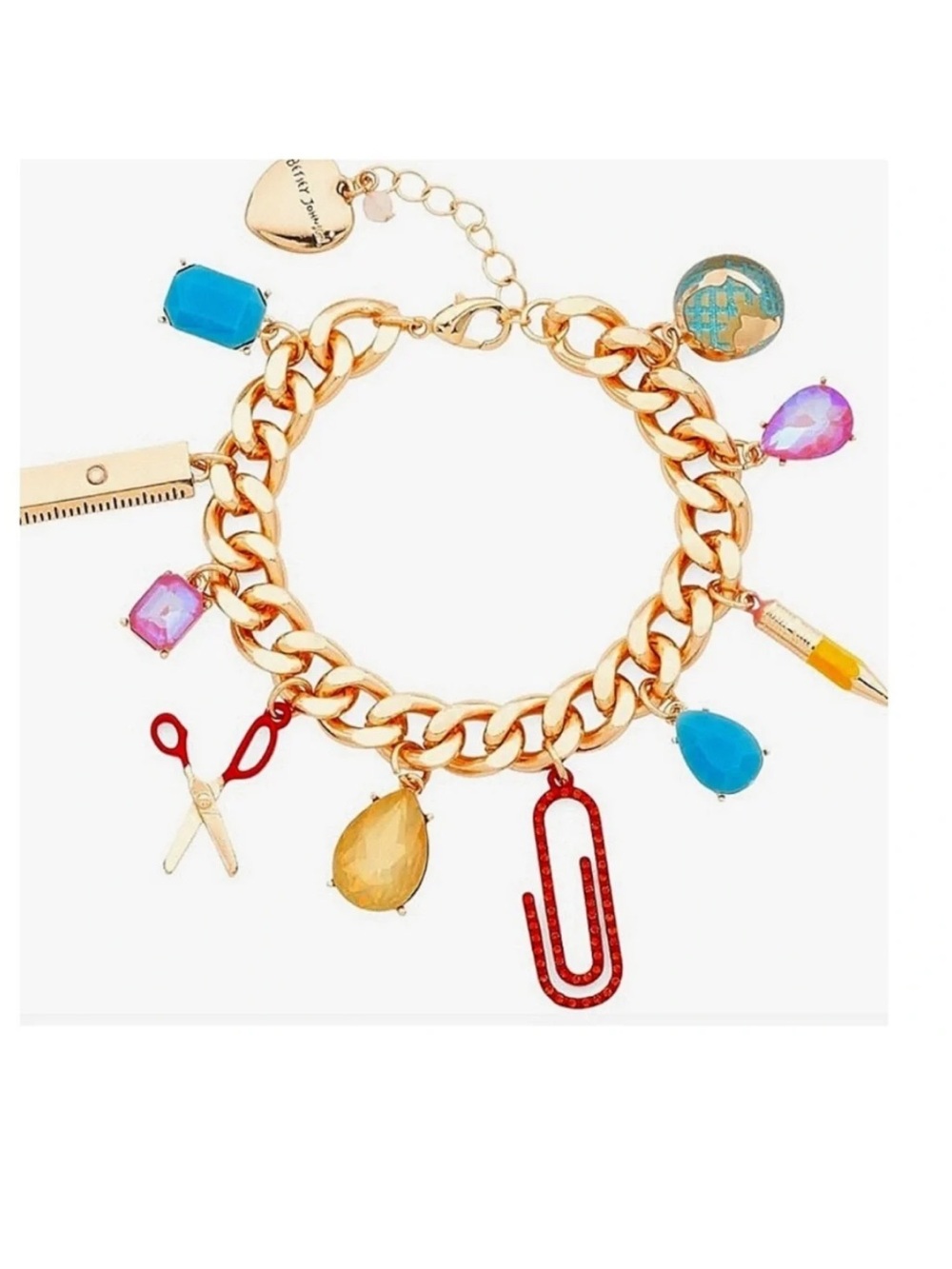 Betsey Johnson Back to School School Supplies Charm bracelet